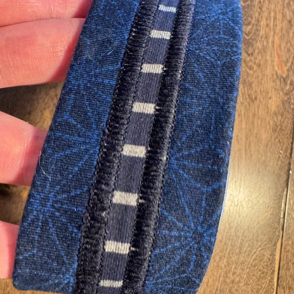 Lululemon‎ Sport Headband Blue Fly Away Tamer Logo